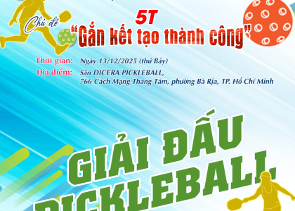 PHÂN BẢNG ĐẤU GIẢI PICKLEBALL DIC 5T – 2025